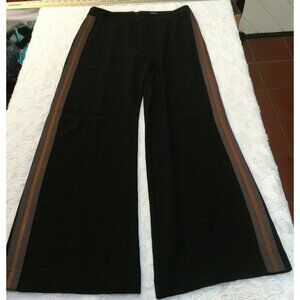 Nanette Lepore Womens Size 8 Bonita Side-Stripe Back-Zip Pants High Rise Black